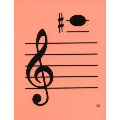 Laminated 3rd Position Violin Flash Cards - 32 Flashcard Set - Image 2