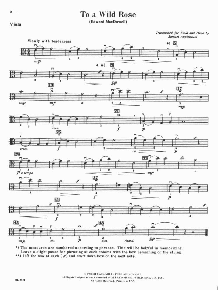 Applebaum, Samuel -20 Progressive Solos For String Instruments for Viola - Belwin/Mills Publication - Image 3