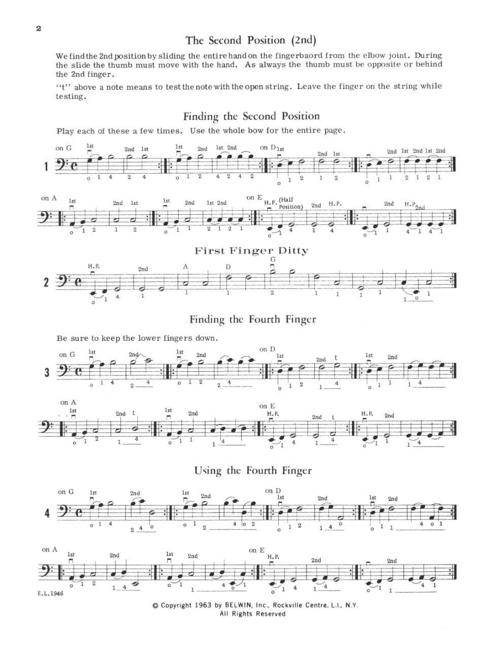 Applebaum, Samuel -2nd and 4th Position String Builder for Double Bass - Belwin/Mills Publication - Image 2