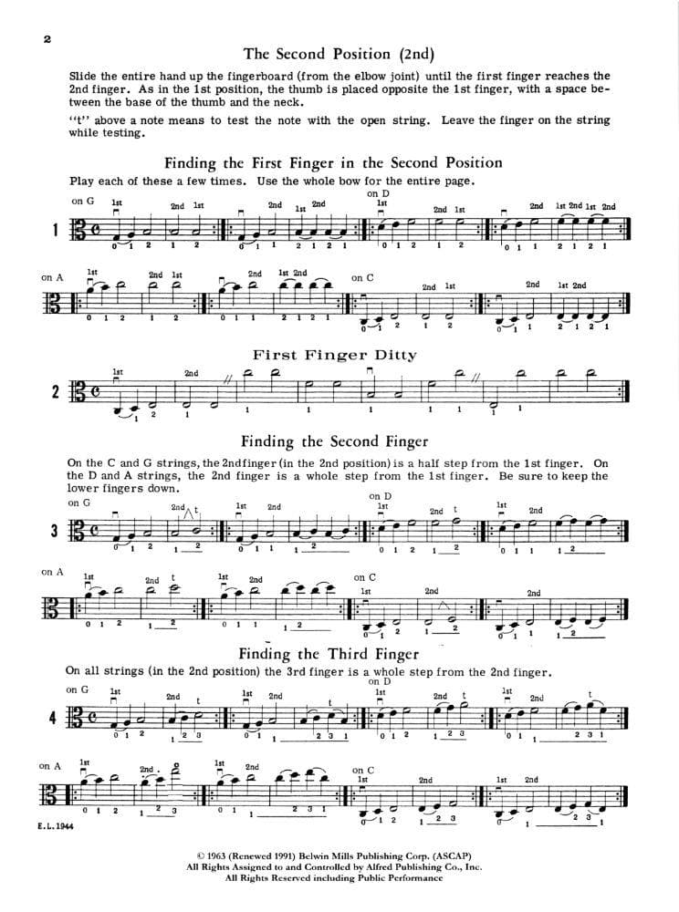 Applebaum, Samuel -2nd and 4th Position String Builder for Viola - Belwin/Mills Publication - Image 3