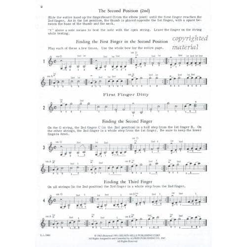 Applebaum, Samuel -2nd and 4th Position String Builder for Violin - Belwin/Mills Publication - Image 3