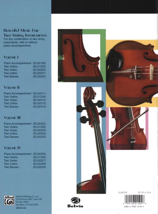 Applebaum, Samuel - Beautiful Music For Two Cellos - Volume 4 - Belwin/Mills Publication - Image 4