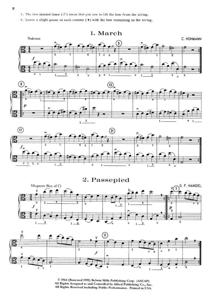 Applebaum, Samuel - Duets For Strings - Book 2 for Viola - Belwin/Mills Publication - Image 3