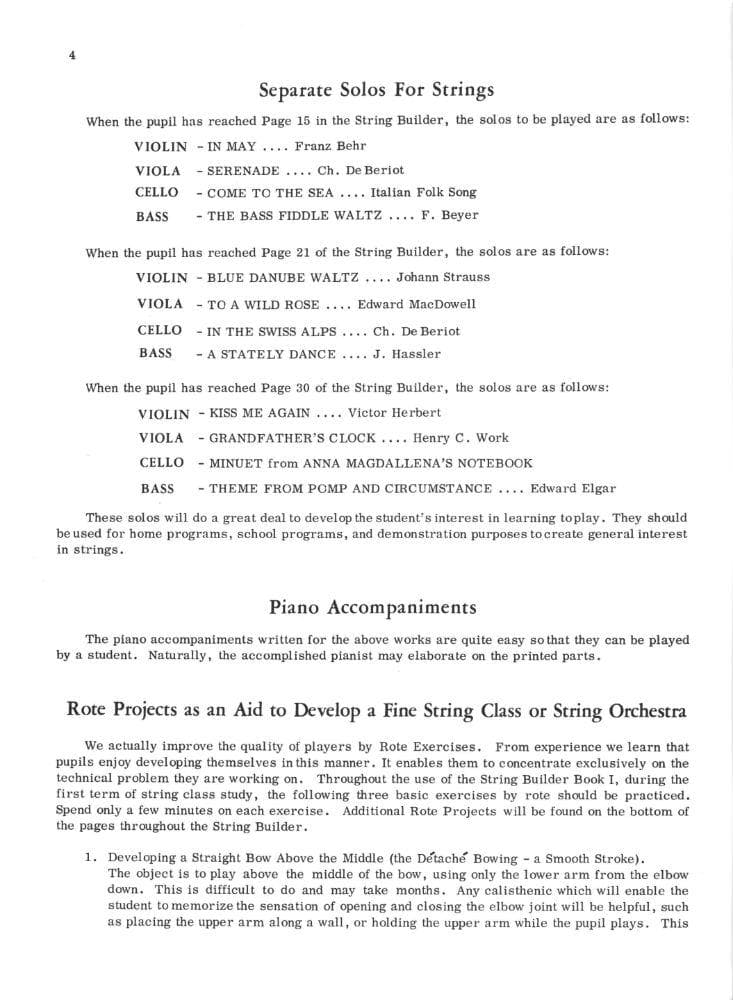 Applebaum, Samuel - String Builder - Book 1 Teacher Part - Belwin/Mills Publication - Image 2