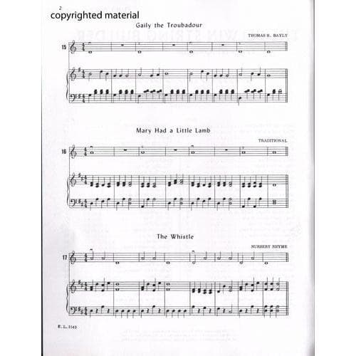 Applebaum, Samuel - String Builder - Book 1 for Piano Accompaniment - Belwin/Mills Publication - Image 3