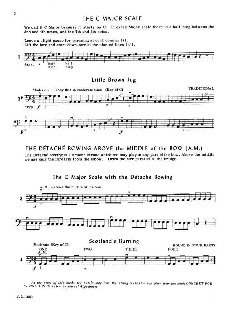 Applebaum, Samuel - String Builder - Book 2 for Double Bass - Belwin/Mills Publication - Image 2