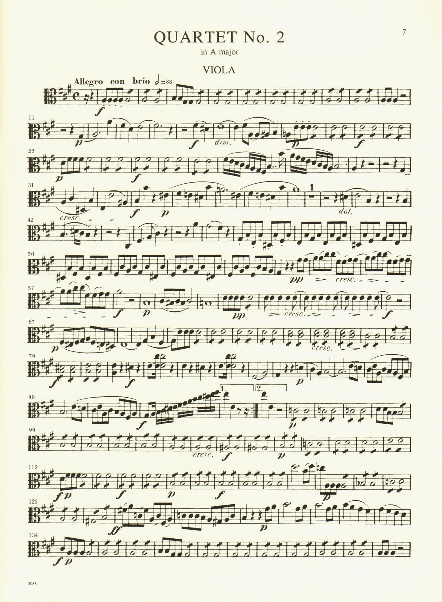 Arriaga, Juan Crisóstomo - Three Quartets - Parts for Two Violins, Viola and Cello - International Edition - Image 5