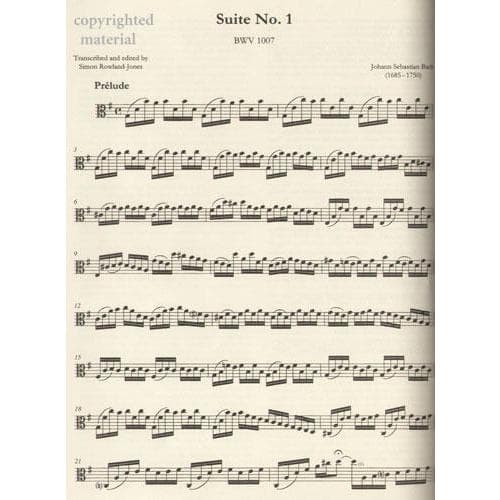 Bach, JS - Six Cello Suites, BWV 1007-1012 - transcribed for Viola - arranged by Simon Rowland-Jones - Edition Peters - Image 3