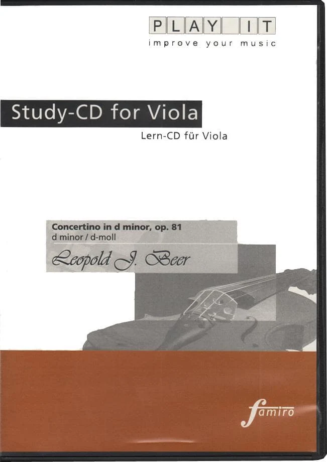 Beer, Leopold - Study CD for Viola: Concertino in D Minor, Op 81 - Play-Along CD - Edition Peters
