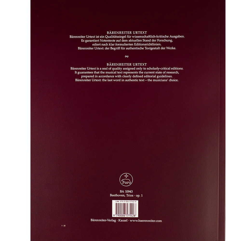 Beethoven, Ludwig van - Trios for Pianoforte, Violin and Violoncello op. 1 - Image 3