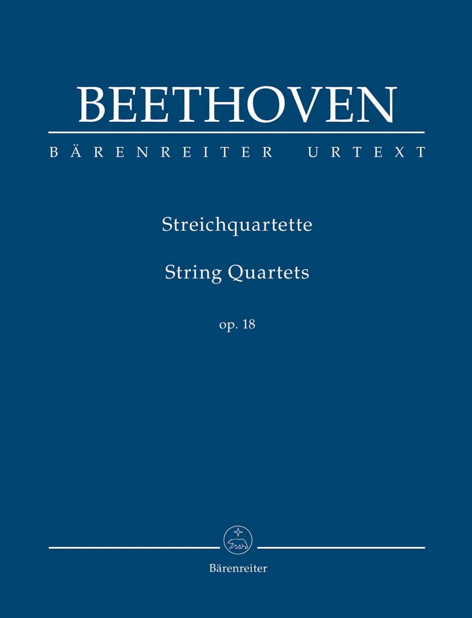 Beethoven, Ludwig - String Quartets, Op 18 - Study Score - edited by Jonathan Del Mar - Barenreiter URTEXT