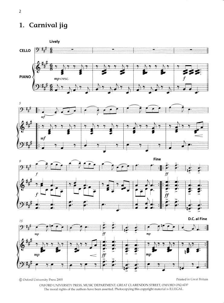 Blackwell, Kathy and David  - Cello Time Piano Accompaniment  - Oxford University Press Publication - Image 2
