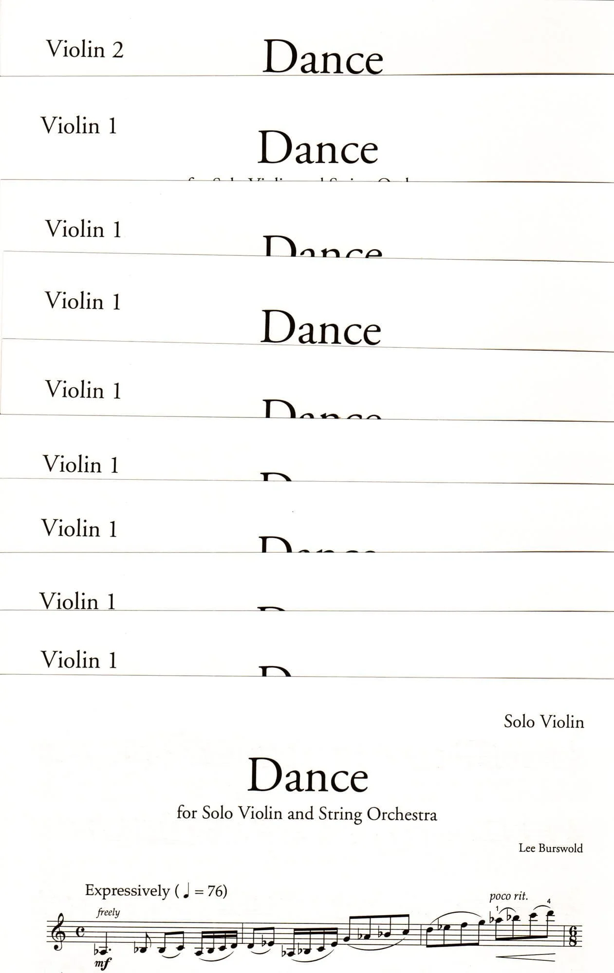 Burswold, Lee - Dance for Solo Violin and String Orchestra - Latham Music - Image 3
