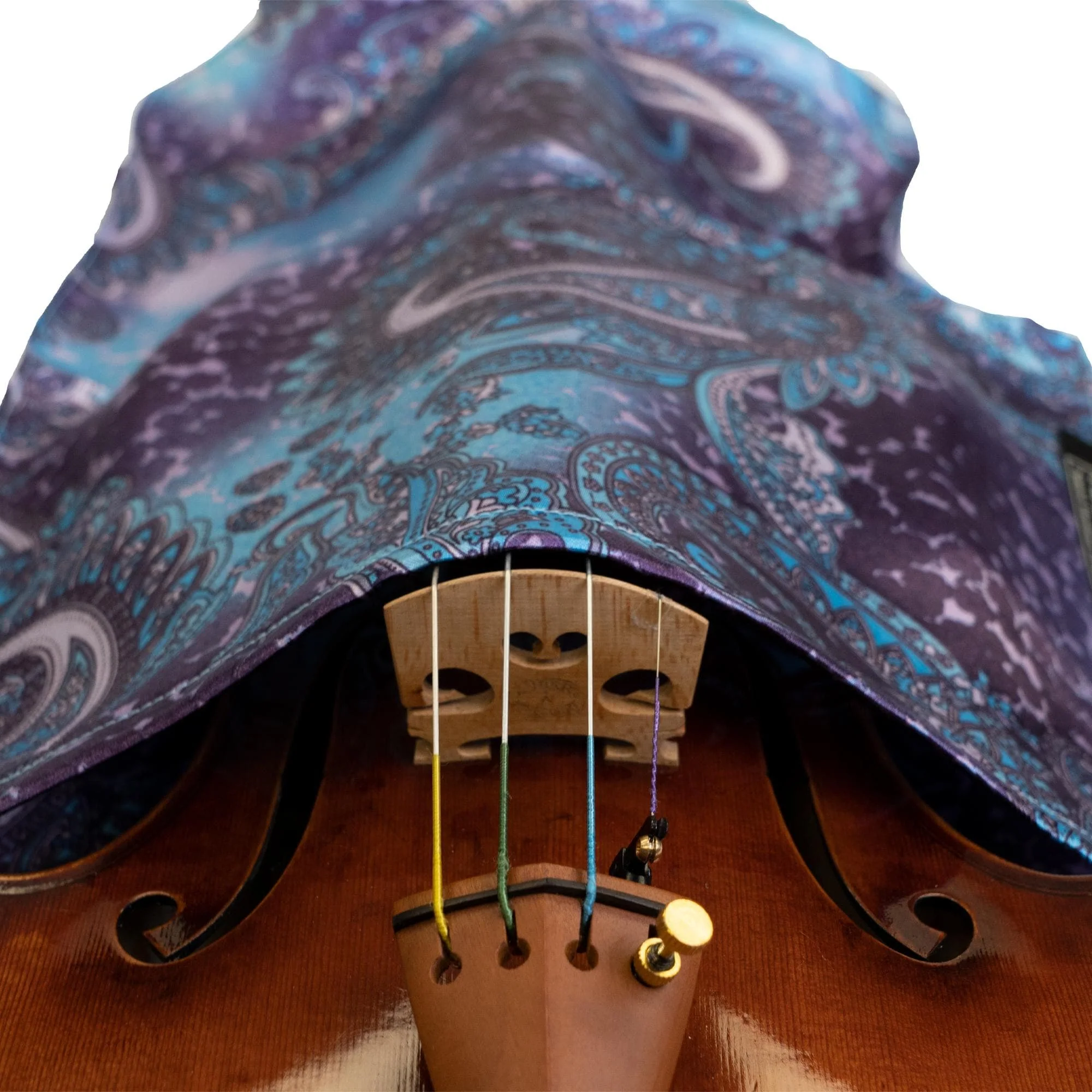 Carmen Bruna Viola Silk Bag - Image 13