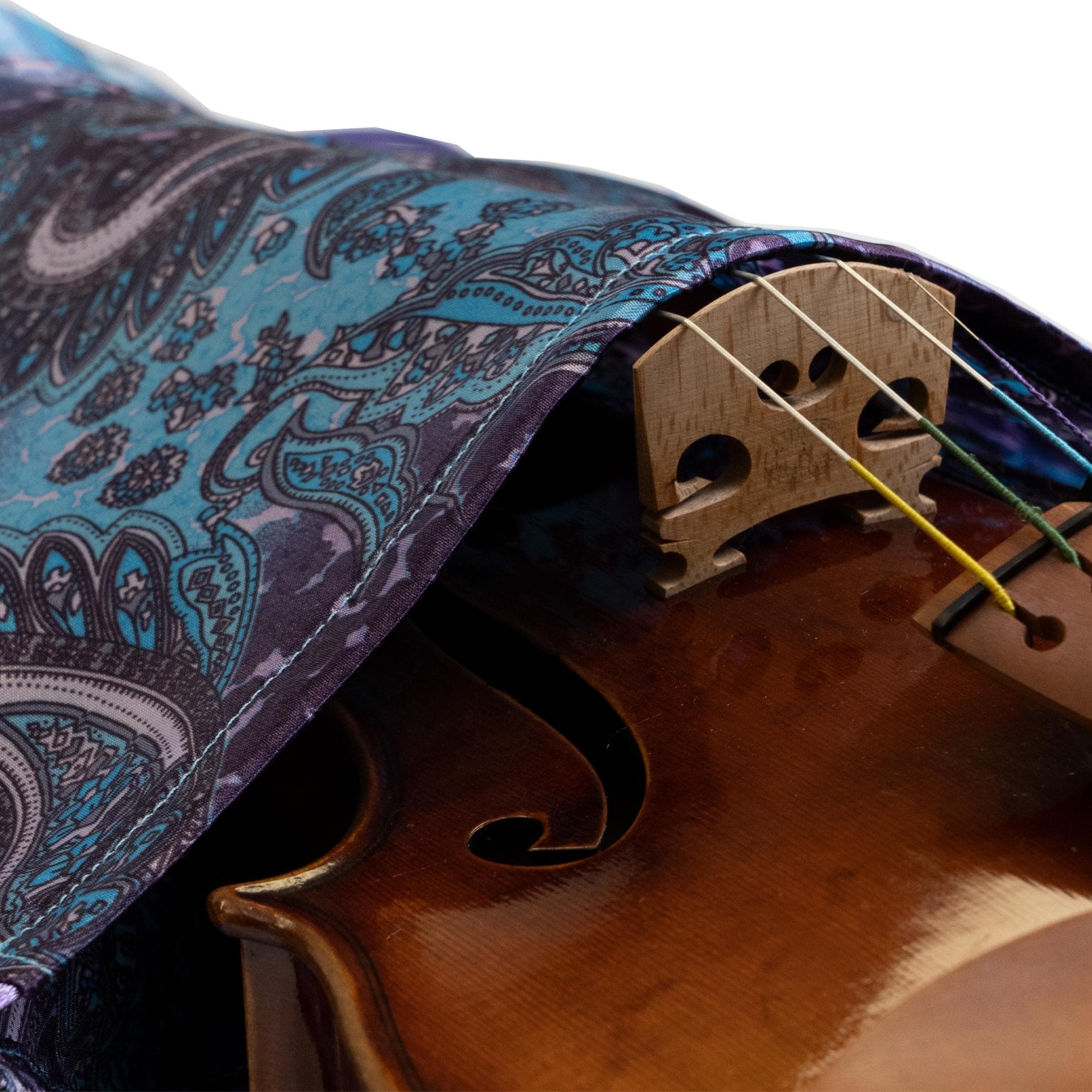 Carmen Bruna Viola Silk Bag - Image 14