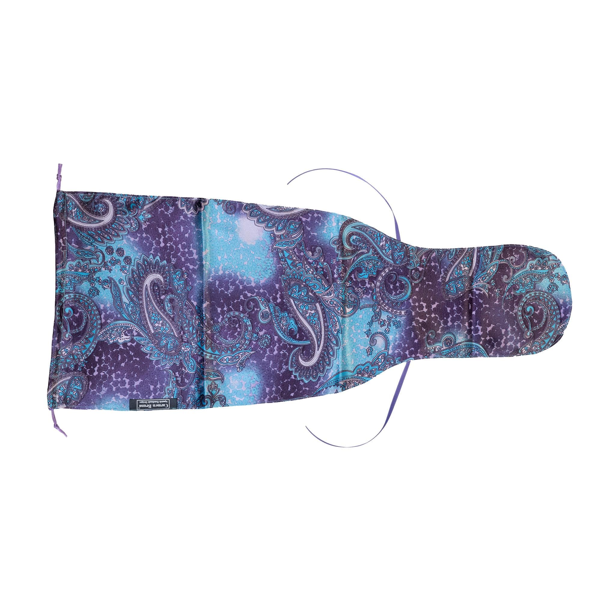 Carmen Bruna Viola Silk Bag - Image 15