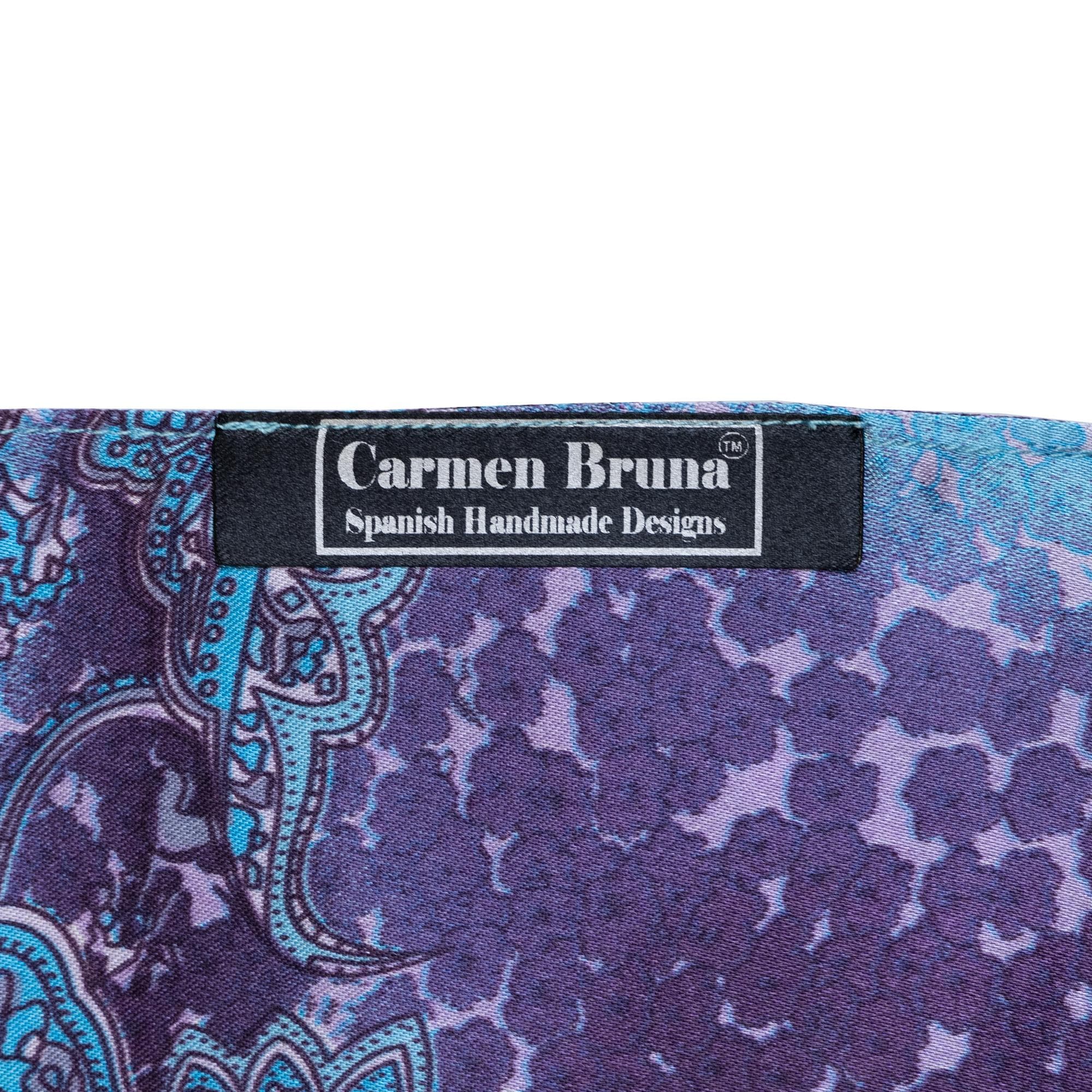Carmen Bruna Viola Silk Bag - Image 17