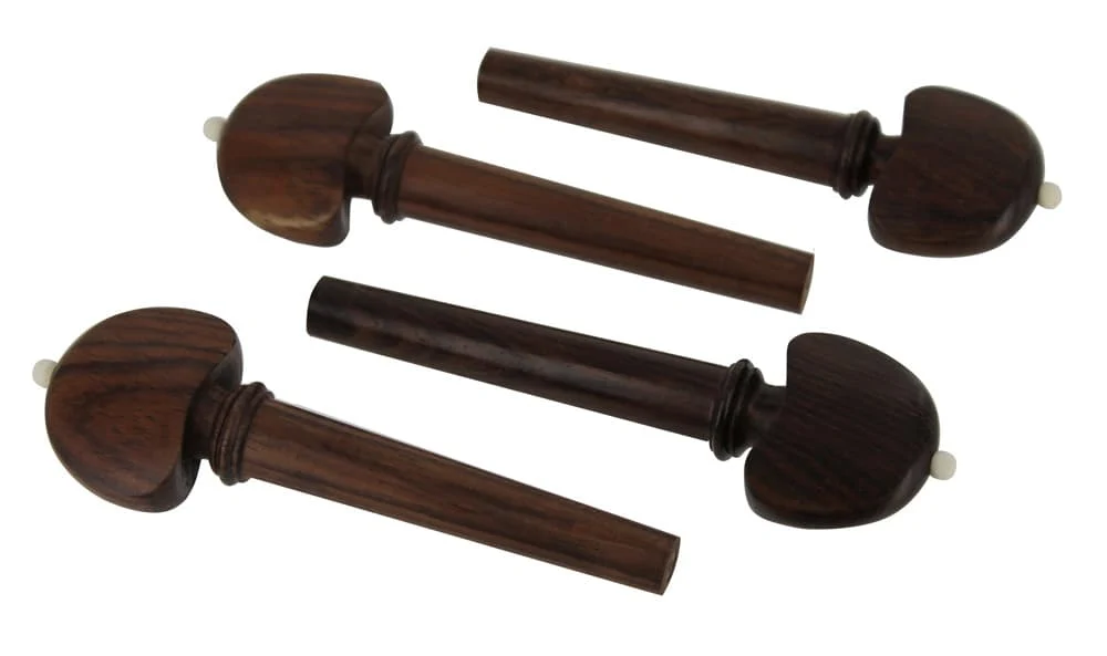 Set of Hill Model Rosewood Cello Pegs with White Pin 4/4 Size