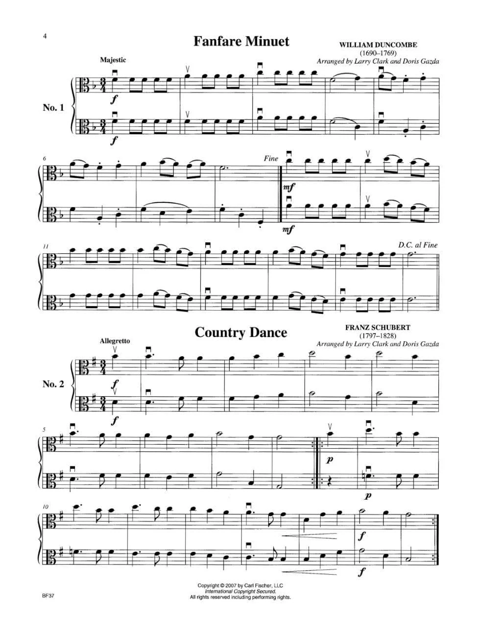 Gazda / Clark - Progressive Duets, Volume 1 - Viola - Carl Fischer - Image 3
