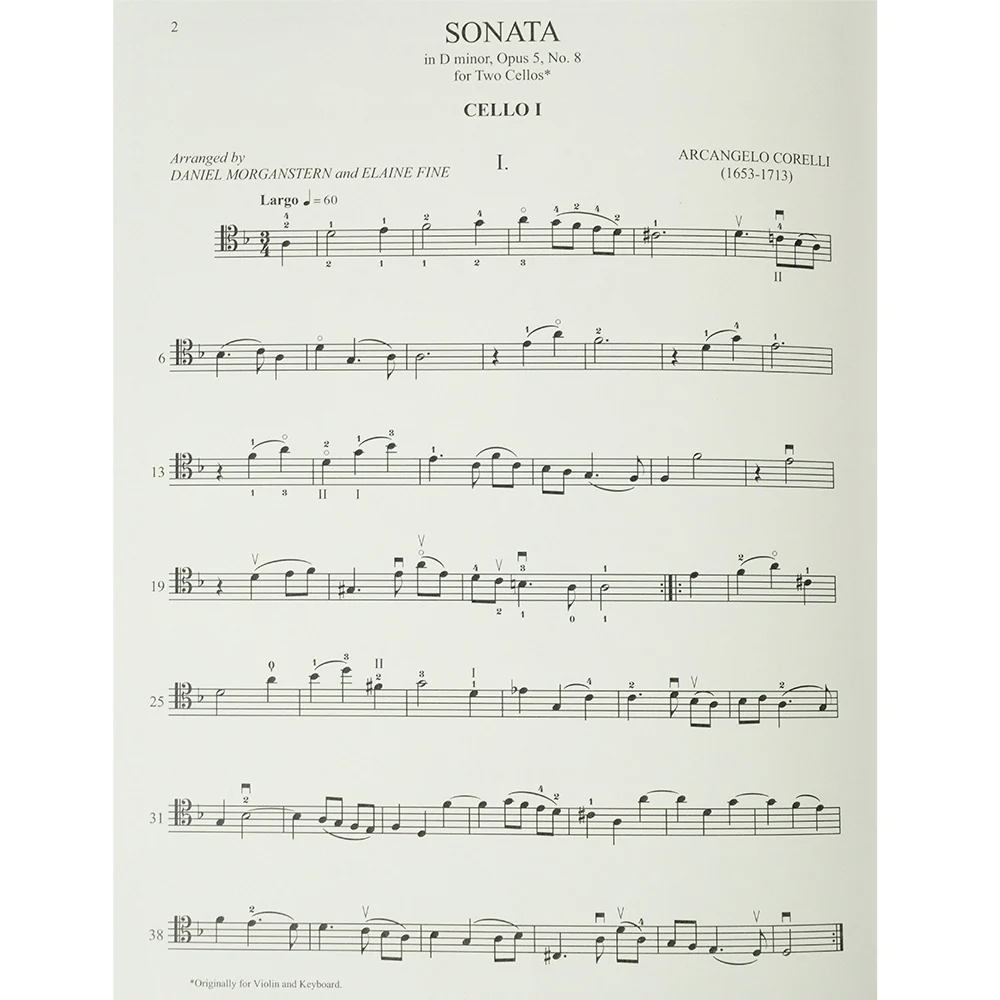 Corelli - Sonata in D minor, Opus 5, No. 8 for Two Cello - Image 3