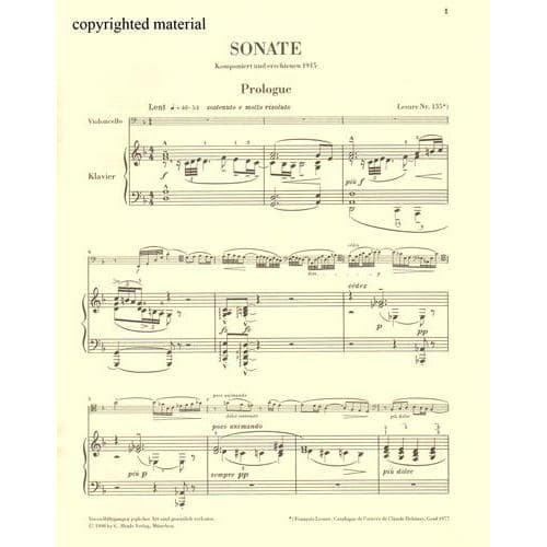 Debussy, Claude - Sonata in d minor for Cello and Piano - Henle Verlag URTEXT Edition - Image 2