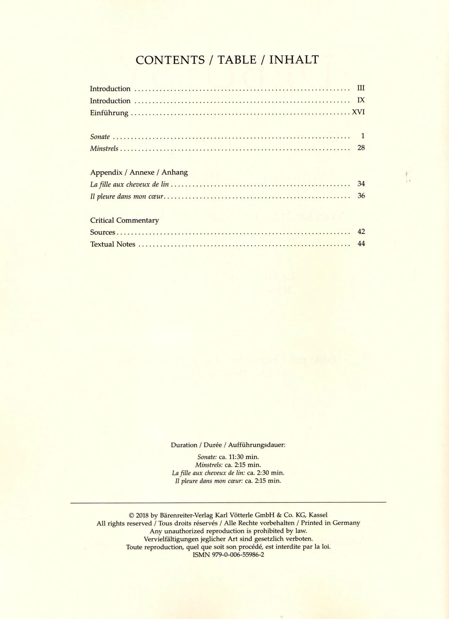 Debussy, Claude - Works for Violin and Piano - Edited by Douglas Woodfull-Harris - Barenreiter Urtext - Image 2