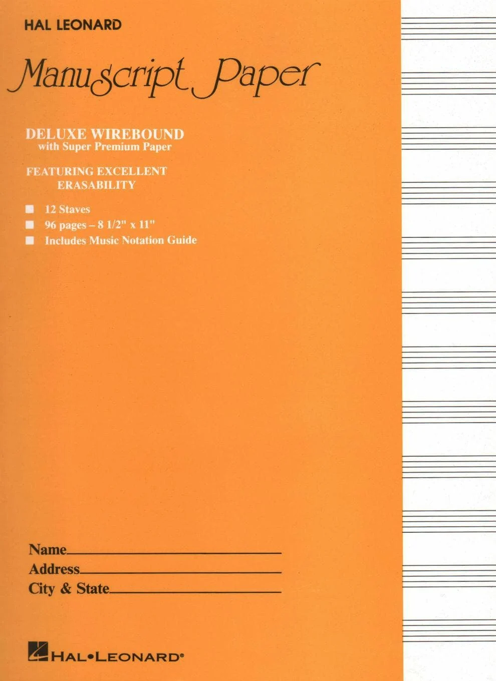 Deluxe Wirebound Manuscript Paper. Published by Hal Leonard.