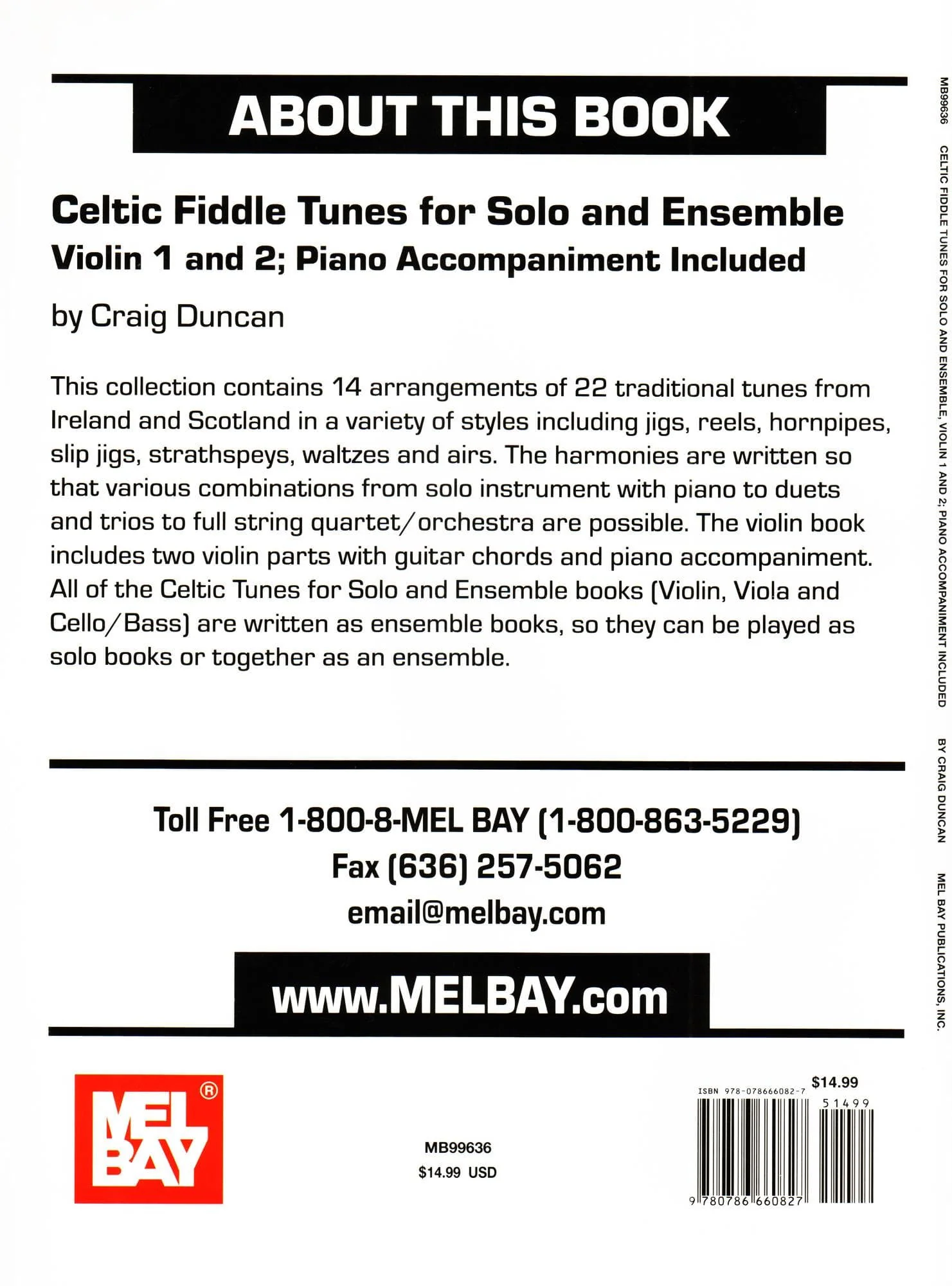 Duncan - Celtic Fiddle Tunes for Solo and Ensemble - 1 or 2 Violins with Piano Accompaniment - Mel Bay Publications - Image 6