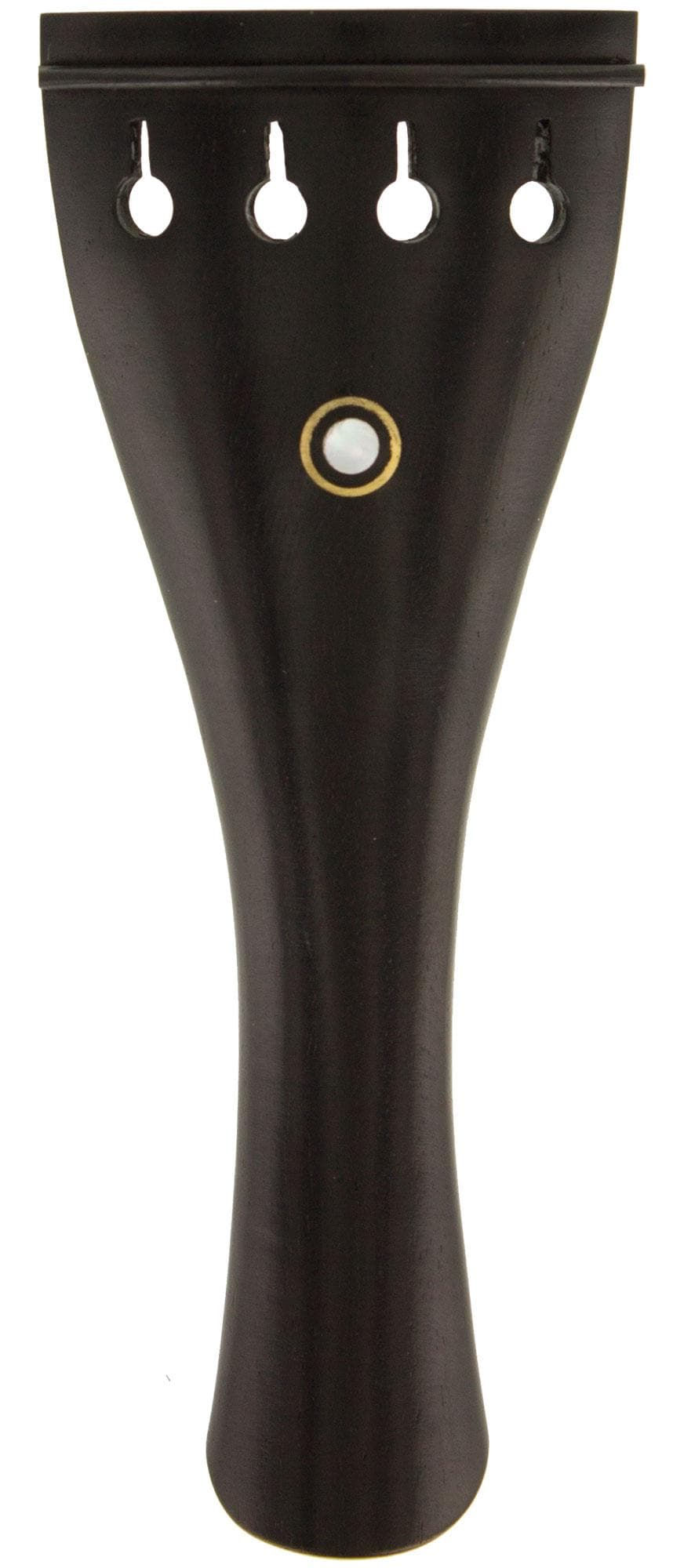 Ebony Violin Tailpiece - Gold Ring - Pearl Inlay - Image 7