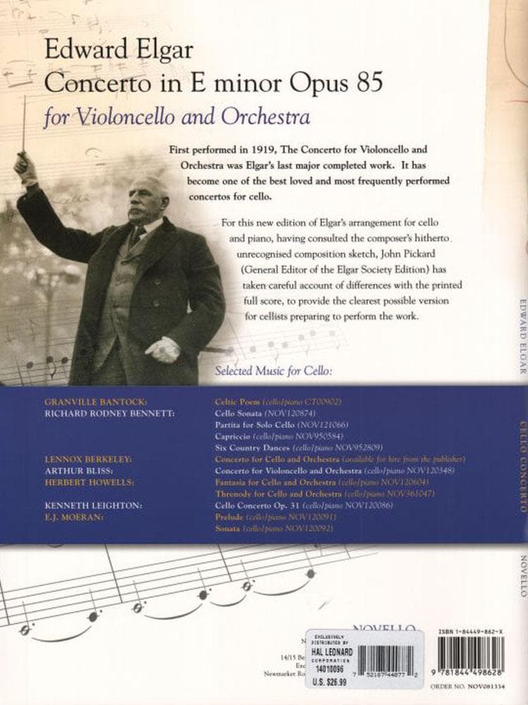 Elgar, Edward - Concerto in e minor, Op 85 - Cello and Piano - Novello Edition - Image 3