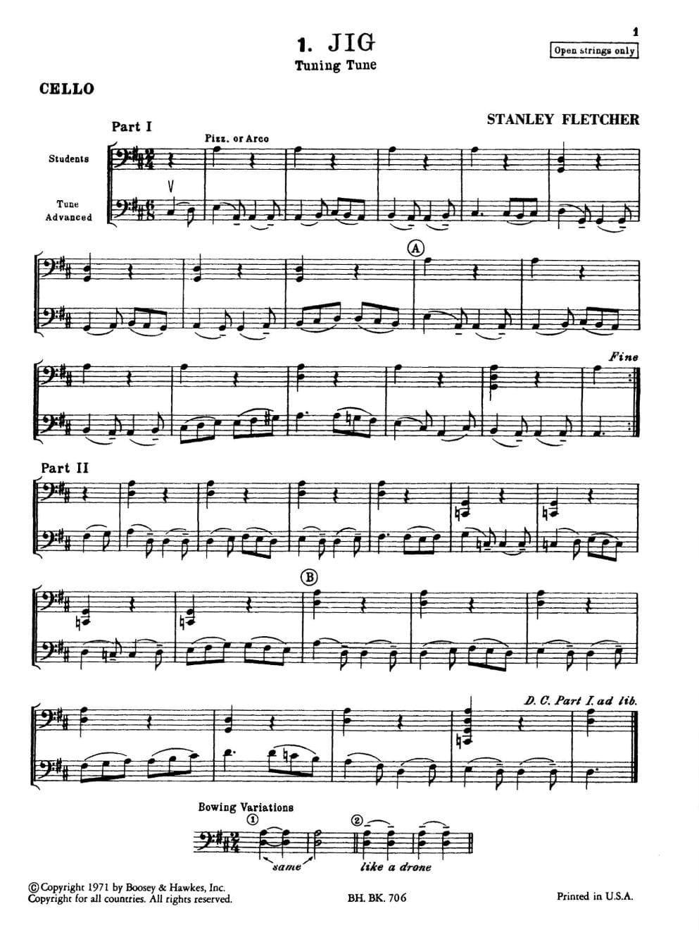 Fletcher, Stanley - New Tunes For Strings, Book 1 - Cello - Boosey & Hawkes Edition - Image 3