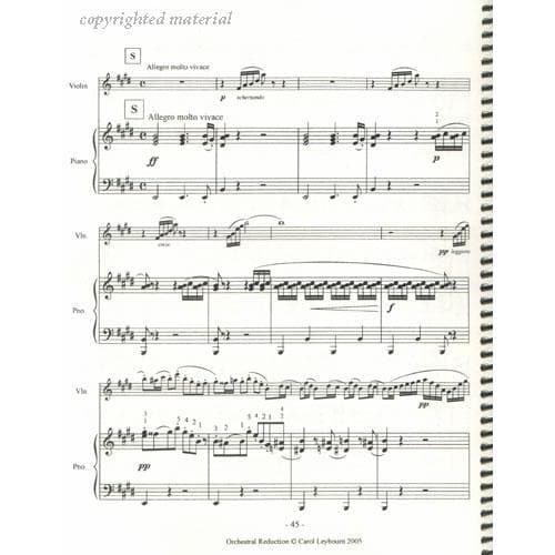 Mendelssohn, Felix - Violin Concerto in e minor, Op 64 - PIANO ACCOMPANIMENT ONLY - arranged by Carol Leybourn - Frustrated Accompanist Edition - Image 4