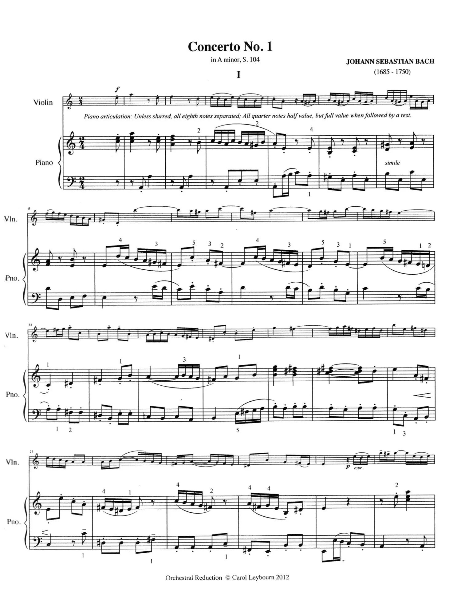 Favorite Violin Concerto Movements - J.S. Bach, Haydn, Vivaldi - PIANO ACCOMPANIMENT ONLY - arranged by Carol Leybourn - Frustrated Accompanist Edition - Image 3