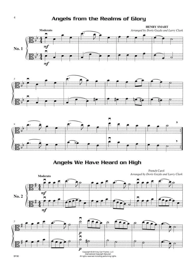 Gazda / Clark - Compatible Christmas Duets for Strings - Viola - Carl Fischer - Image 3