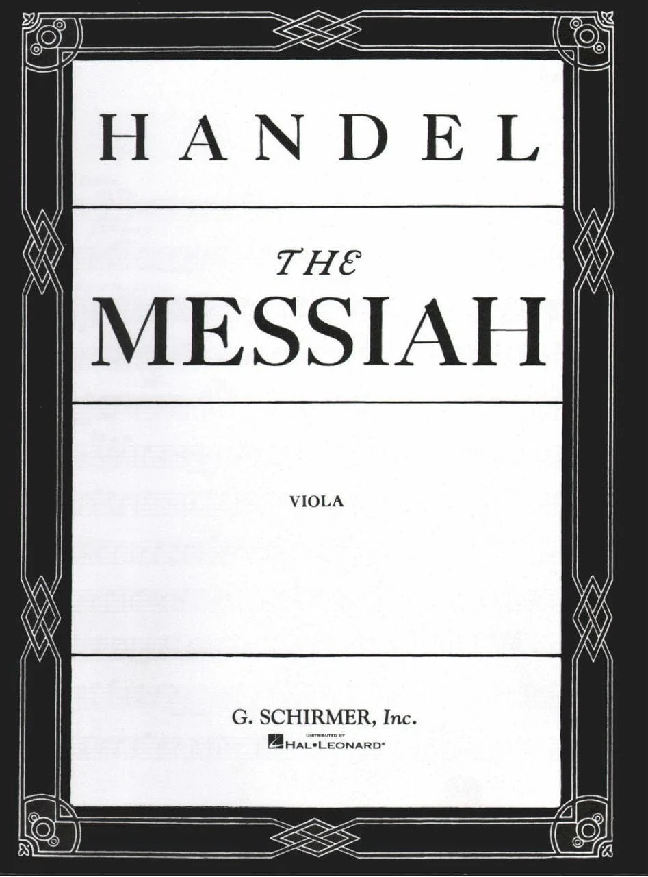 Handel, George Frideric - "Messiah" Oratorio - Viola Part - edited by E Prout - G Schirmer Edition