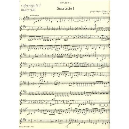 Haydn, Franz Joseph - 83 Quartets, Volume 3: 20 Quartets - String Quartet - edited by Andreas Moser and Hugo Dechert - Edition Peters - Image 3