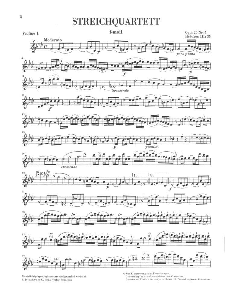 Haydn, Franz Joseph - String Quartets, Volume 4: Op 20 - edited by Georg Feder and Sonja Gerlach - G Henle Verlag URTEXT - Image 3