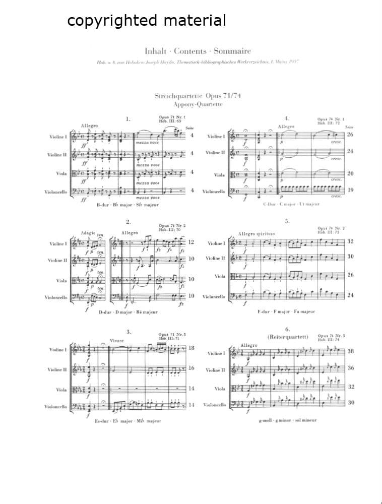 Haydn, Franz Joseph - String Quartets, Volume 9: Op 71 and 74 - edited by Isidor Saslav and Georg Feder - G Henle Verlag URTEXT - Image 2