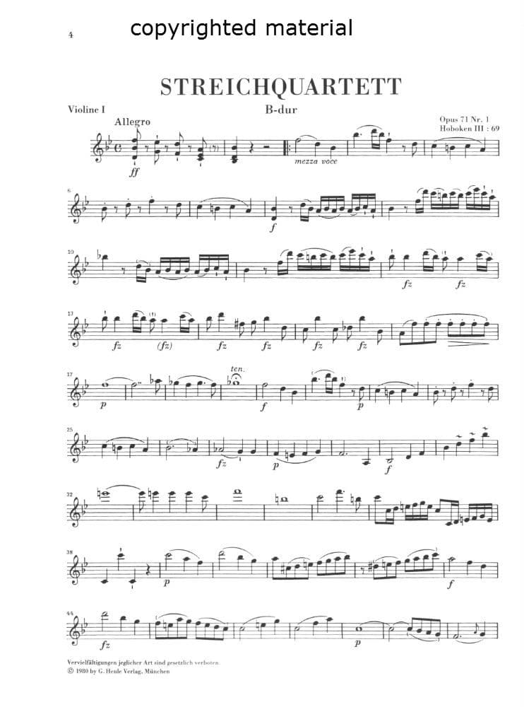 Haydn, Franz Joseph - String Quartets, Volume 9: Op 71 and 74 - edited by Isidor Saslav and Georg Feder - G Henle Verlag URTEXT - Image 3