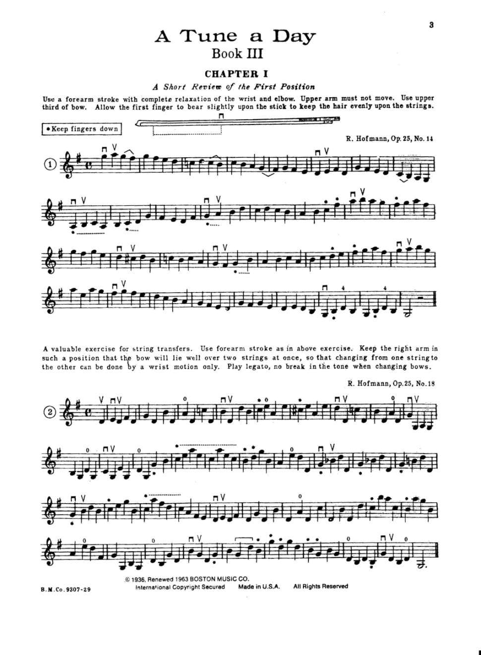Herfurth, C Paul - A Tune A Day String Method, Book 3 - Violin - Boston Music Co - Image 2