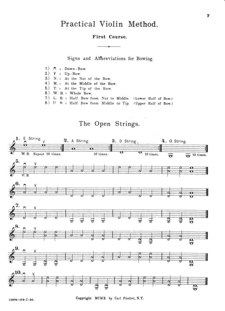 Hohmann, CH - Practical Violin Method, Book 1 - Violin solo - revised by WF Ambrosio - Carl Fischer Edition - Image 3