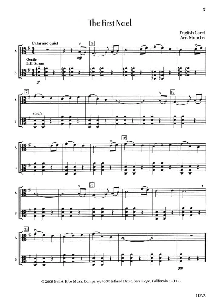 Monday, Deborah Baker - Holidays Extraordinaire! - Viola - edited by Janice McAllister - Kjos Music Co - Image 3