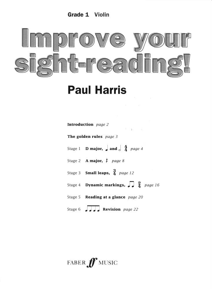Harris, Paul - Improve Your Sight-Reading! Level 1 - Violin - Faber Music - Image 2
