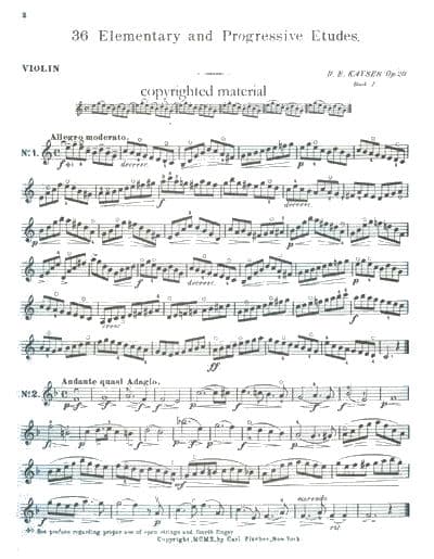 Kayser, Heinrich Ernst - 36 Elementary and Progressive Studies, Op 20, Book 1 - Violin - Carl Fischer - Image 2