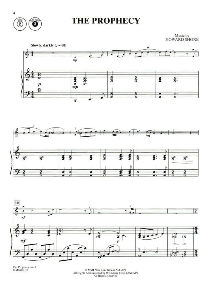 The Lord of the Rings - Violin and Piano - Book/CD set - Warner Brothers Music - Image 3