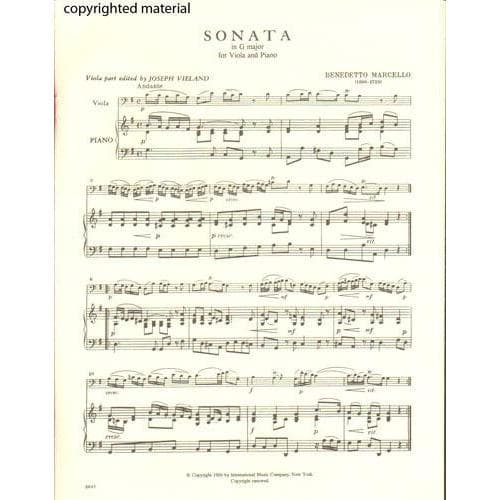 Marcello, Benedetto - Two Sonatas (in C Major and G Major) - Viola and Piano - edited by Joseph Vieland - International Music Co - Image 2