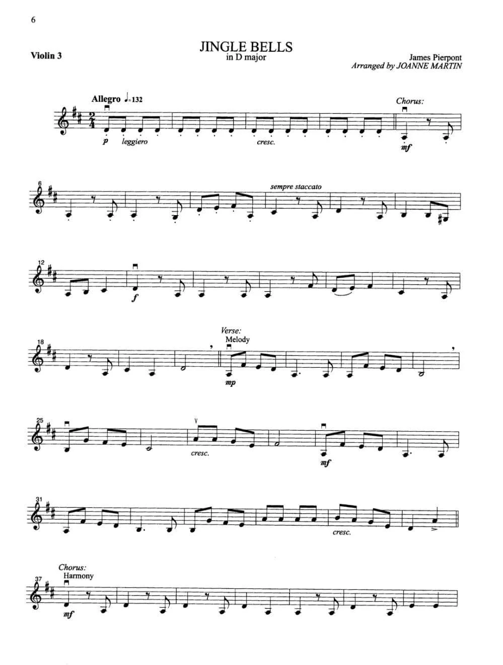 Martin, Joanne - Festive Strings for String Quartet or String Orchestra - Violin 3 part - Alfred Music Publishing - Image 3