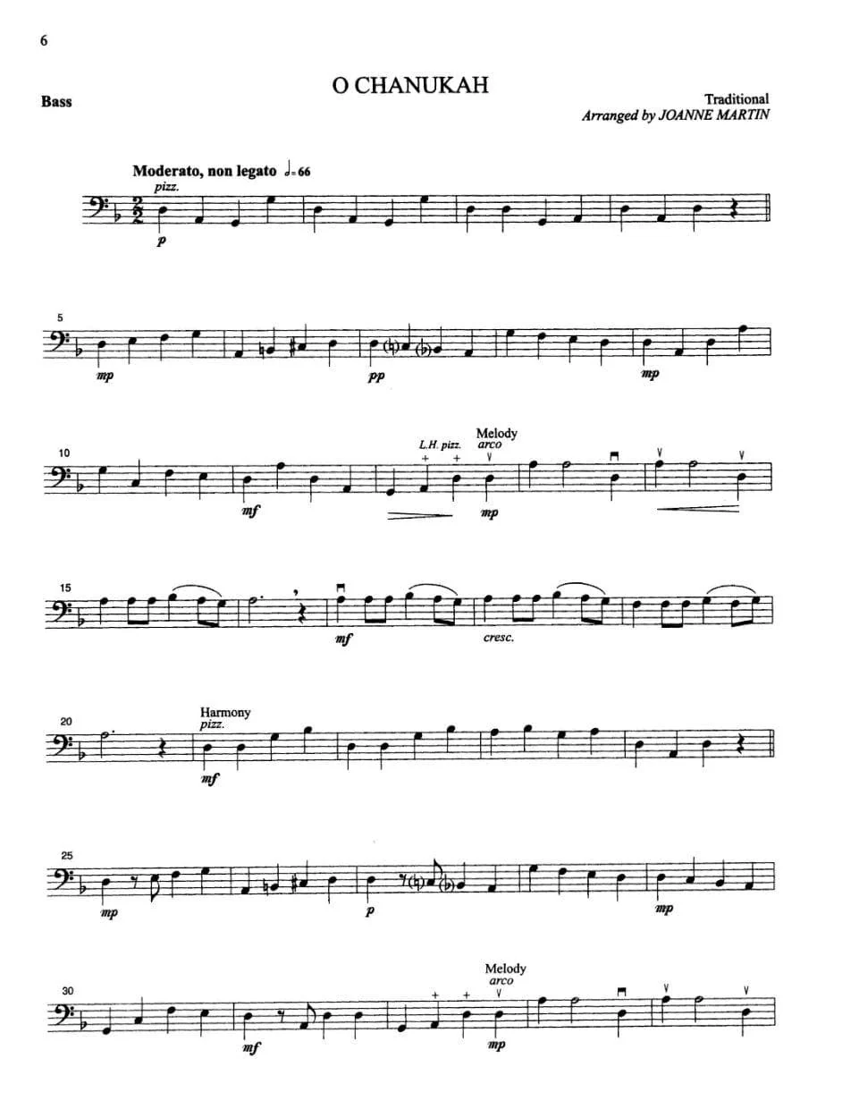 Martin, Joanne - More Festive Strings for String Quartet or String Orchestra - Bass part - Alfred Music Publishing - Image 3