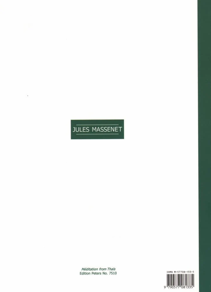 Massenet, Jules - Méditation from "Thaïs" - Violin and Piano - edited by Roger Nichols - Edition Peters - Image 3