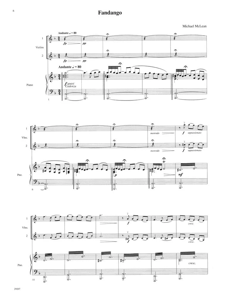 McLean, Michael - Care To Tango? Book 2 - for Two Violins and Piano - Alfred - Image 3